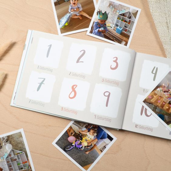 Mintkind Baby-Tagebuch- & Erinnerungsalbum - Kindergeburtstage