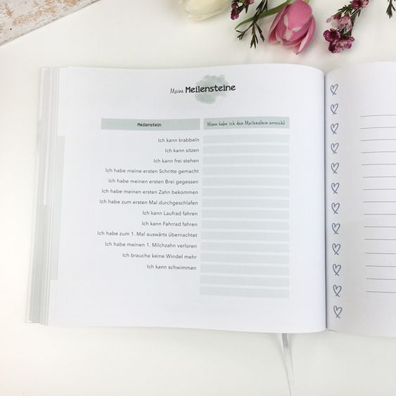 Mintkind Erinnerungsbuch / Babybuch - Meine Kindheit - Ersten 10 Lebensjahre