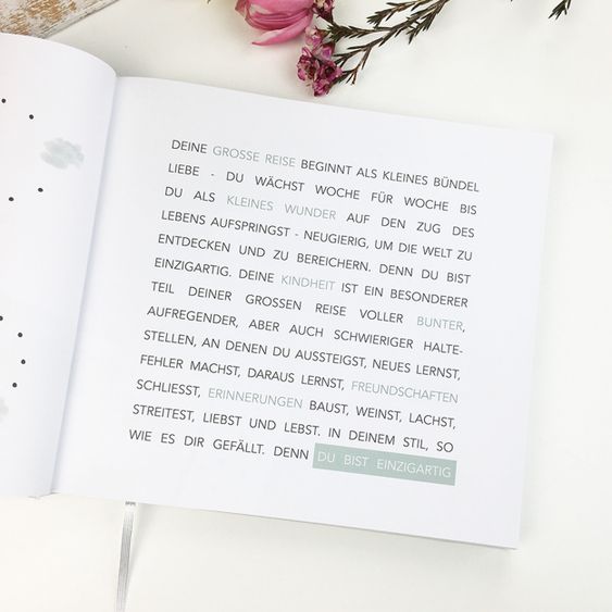 Mintkind Erinnerungsbuch / Babybuch - Meine Kindheit - Ersten 10 Lebensjahre