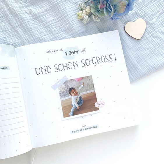 Mintkind Erinnerungsbuch / Babybuch - Meine Kindheit - Ersten 10 Lebensjahre