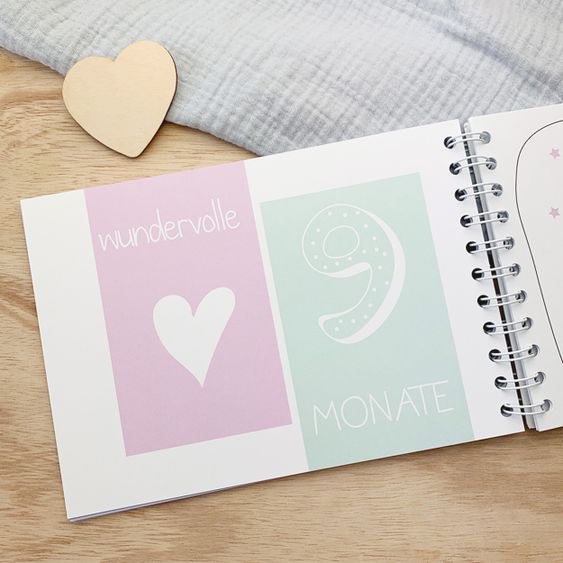 Mintkind Erinnerungsbuch / Babytagebuch - Mein erstes Jahr - Juhu, ich entdecke die Welt - Rosa