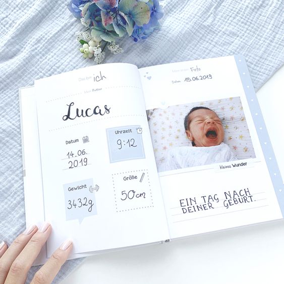 Mintkind Erinnerungsbuch / Babytagebuch - Mein erstes Jahr - Natur