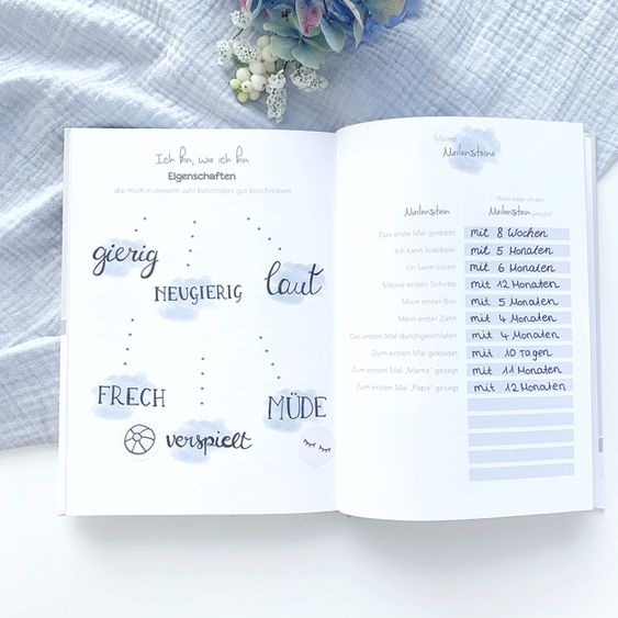 Mintkind Erinnerungsbuch / Babytagebuch - Mein erstes Jahr - Natur