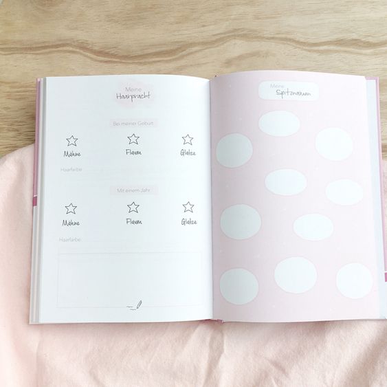 Mintkind Erinnerungsbuch / Babytagebuch - Mein erstes Jahr - Rosa