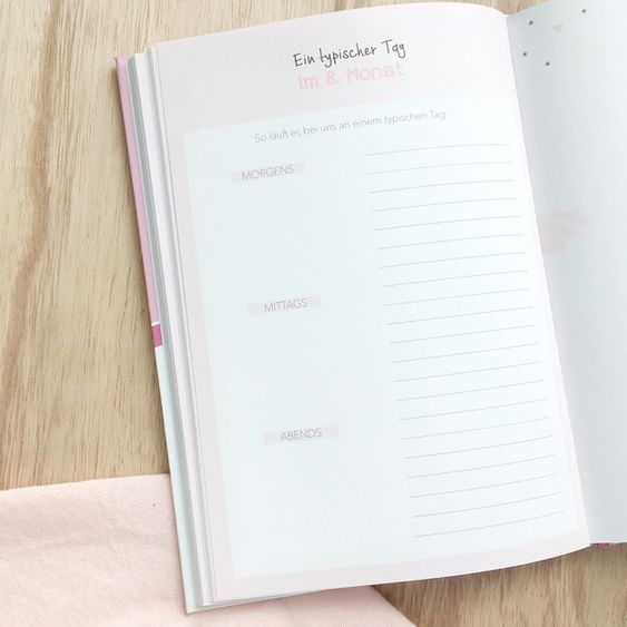 Mintkind Erinnerungsbuch / Babytagebuch - Mein erstes Jahr - Rosa