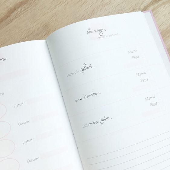 Mintkind Erinnerungsbuch / Babytagebuch - Mein erstes Jahr - Rosa