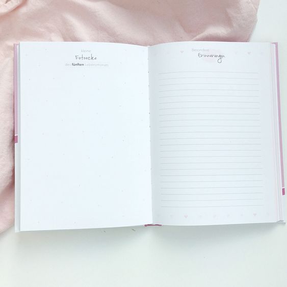 Mintkind Erinnerungsbuch / Babytagebuch - Mein erstes Jahr - Rosa