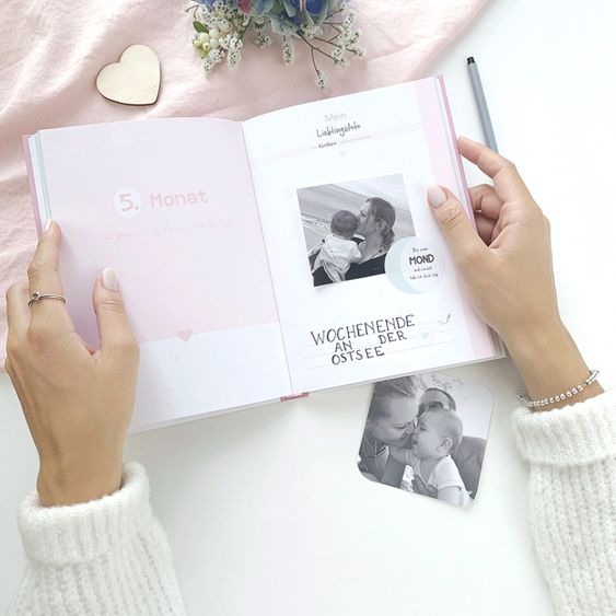 Mintkind Erinnerungsbuch / Babytagebuch - Mein erstes Jahr - Rosa