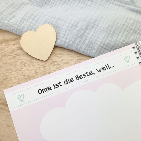 Mintkind Erinnerungsbuch / Familienbuch / Babybuch - Ich und meine Oma
