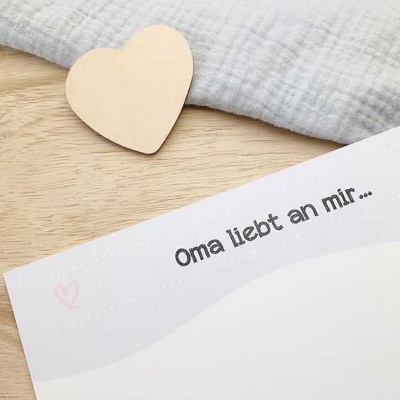 Mintkind Erinnerungsbuch / Familienbuch / Babybuch - Ich und meine Oma
