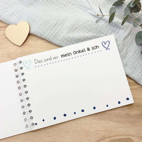 Mintkind Erinnerungsbuch / Familienbuch / Babybuch- Mein Onkel und ich