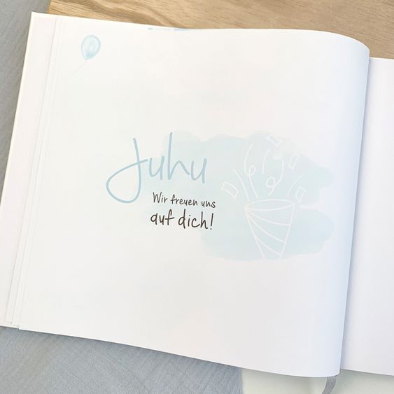 Mintkind Gästebuch / Babypartybuch - Meine Babyparty - Blau