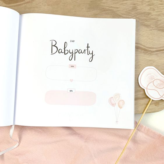 Mintkind Gästebuch / Babypartybuch - Meine Babyparty - Rosa