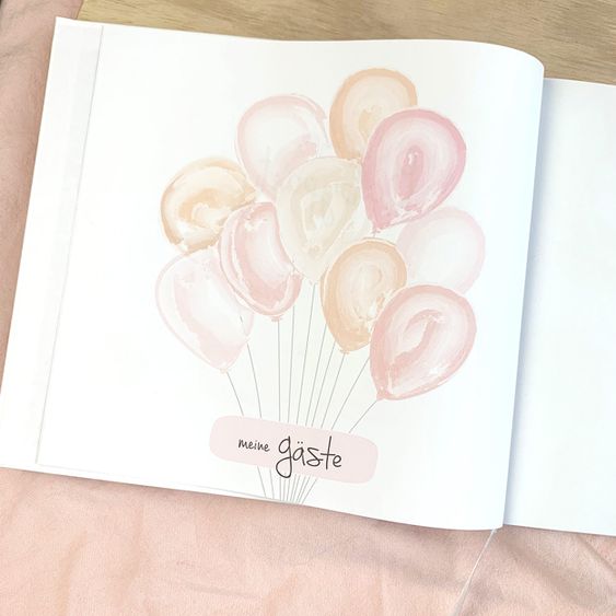 Mintkind Gästebuch / Babypartybuch - Meine Babyparty - Rosa