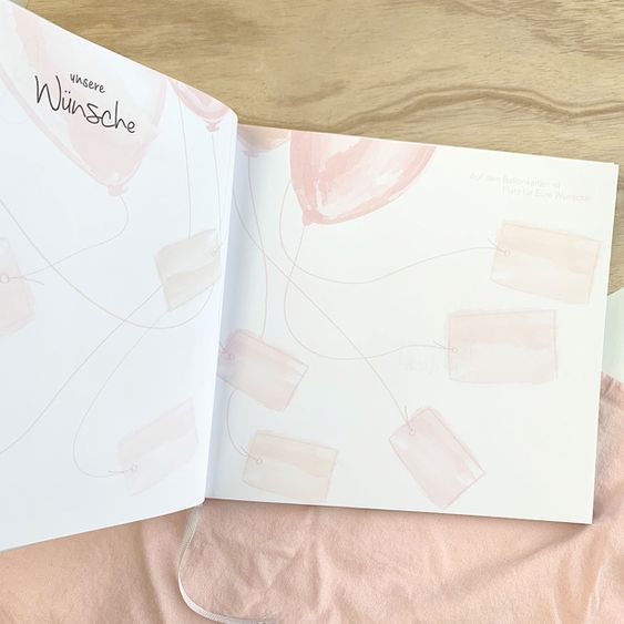 Mintkind Gästebuch / Babypartybuch - Meine Babyparty - Rosa