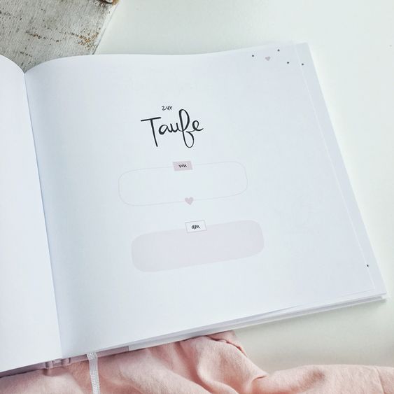 Mintkind Gästebuch / Taufbuch - Meine Taufe - Rosa