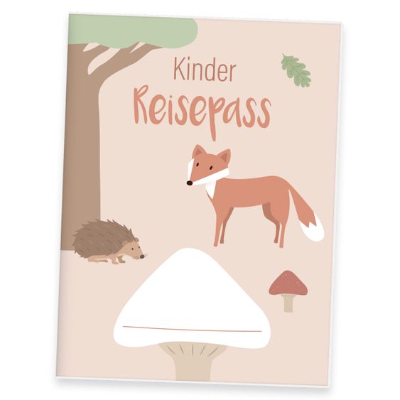 Mintkind Children passport cover - forest animals