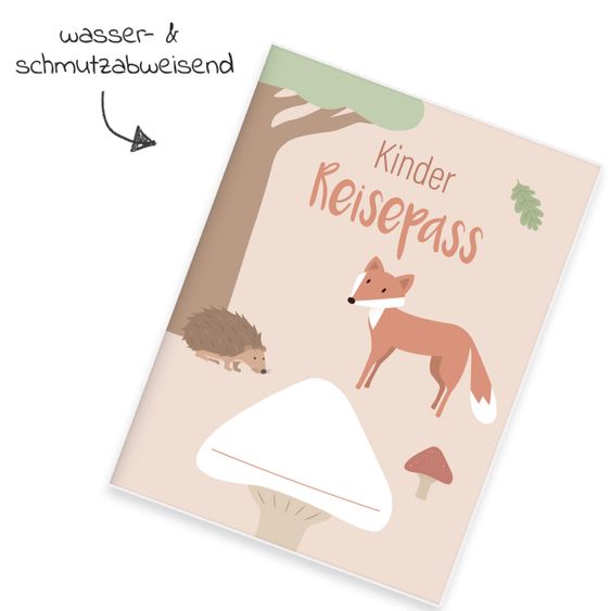 Mintkind Children passport cover - forest animals