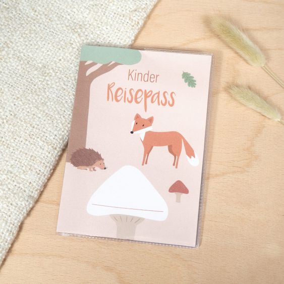 Mintkind Children passport cover - forest animals