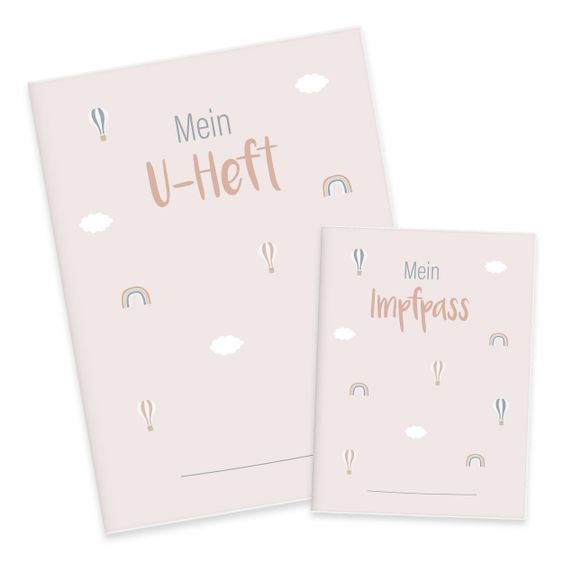 Mintkind Protective cover set: U-Heft & vaccination card - hot air balloon