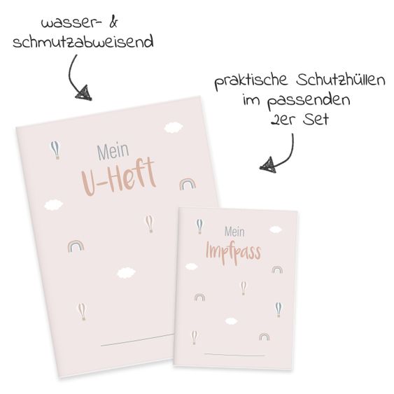 Mintkind Schutzhüllen-Set: U-Heft- & Impfpass - Heißluftballon