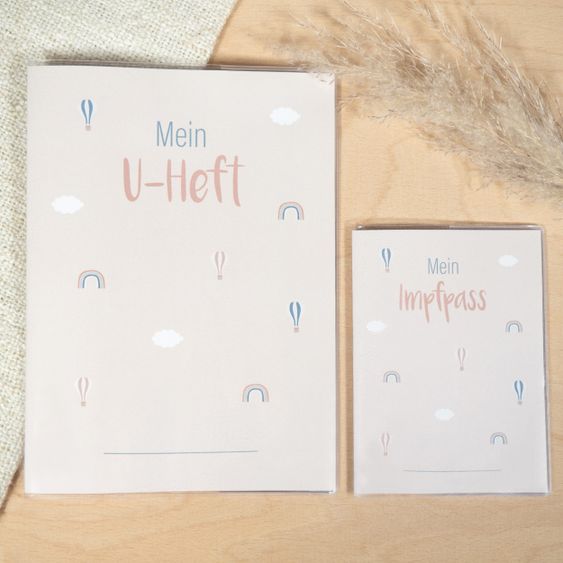 Mintkind Protective cover set: U-Heft & vaccination card - hot air balloon