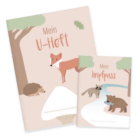 Mintkind Protective cover set: U-Heft- & vaccination passport - forest animals