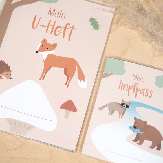 Mintkind Protective cover set: U-Heft- & vaccination passport - forest animals