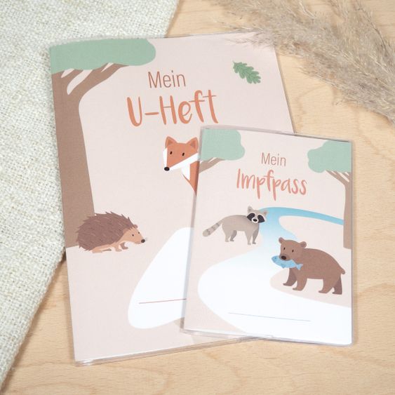 Mintkind Protective cover set: U-Heft- & vaccination passport - forest animals