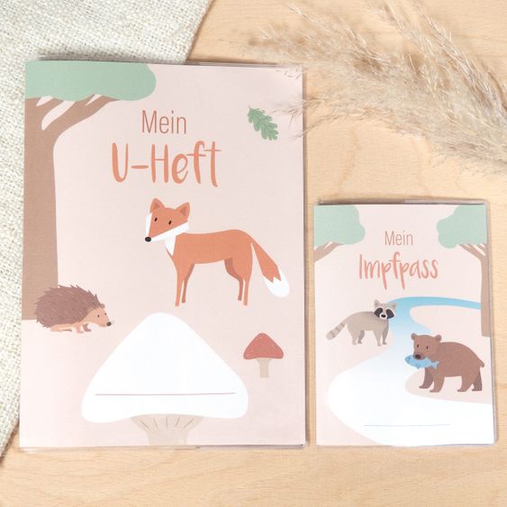 Mintkind Protective cover set: U-Heft- & vaccination passport - forest animals