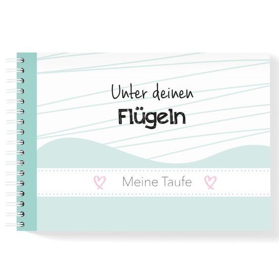Mintkind Taufbuch / Gästebuch / Erinnerungsbuch - Meine Taufe - Unter deinen Flügeln