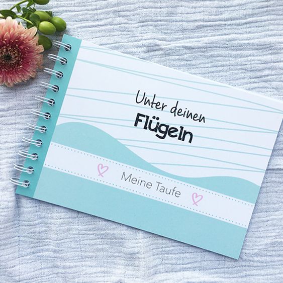 Mintkind Taufbuch / Gästebuch / Erinnerungsbuch - Meine Taufe - Unter deinen Flügeln