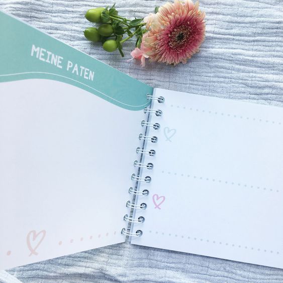 Mintkind Taufbuch / Gästebuch / Erinnerungsbuch - Meine Taufe - Unter deinen Flügeln