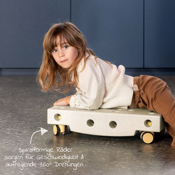 Modu 14 tlg. Baukasten Starter-Set Modu Playsystem Curiosity von 0 - 6 Jahre - Sand Grey / Honey Yello