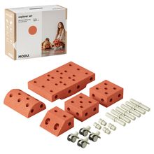 20 tlg. Baukasten Starter-Setset Modu Playsystem Explorer von 0 - 6 Jahre - Burnt Orange / Dusty Green