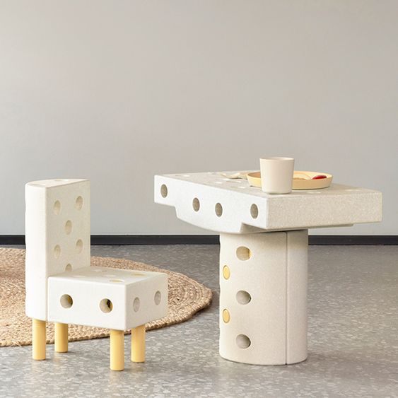 Modu 20 tlg. Baukasten Starter-Setset Modu Playsystem Explorer von 0 - 6 Jahre - Sand Grey / Honey Yello