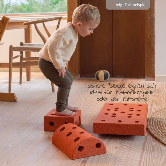 Modu 20 tlg. Baukasten Starter-Setset Modu Playsystem Explorer von 0 - 6 Jahre - Sand Grey / Honey Yello