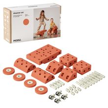 34 tlg. Baukasten Starter-Set Modu Playsystem Dreamer von 0 - 6 Jahre - Burnt Orange / Dusty Green