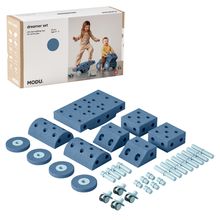 34 tlg. Baukasten Starter-Set Modu Playsystem Dreamer von 0 - 6 Jahre - Deep Blue / Sky Blue