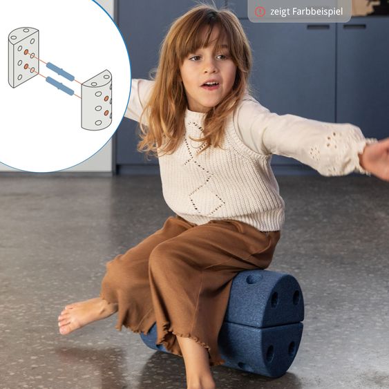 Modu 34 tlg. Baukasten Starter-Set Modu Playsystem Dreamer von 0 - 6 Jahre - Sand Grey / Honey Yello