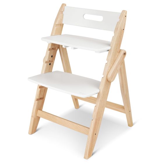 Moji High chair Yippy Tune - flat folding, growing with the child, partially painted - Cotton