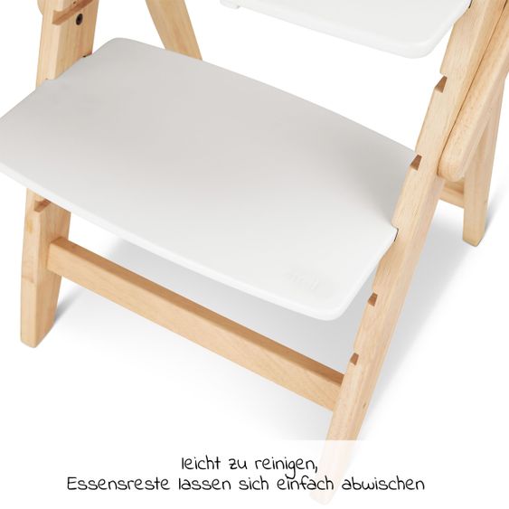 Moji High chair Yippy Tune - flat folding, growing with the child, partially painted - Cotton