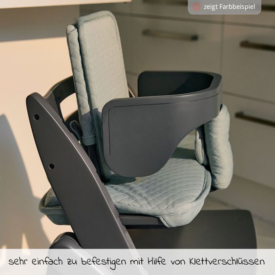 Moji Kissen Set (Bezüge für Schutzbügel, Rückenlehne und Sitz) für Yippy Hochstuhl - Birch