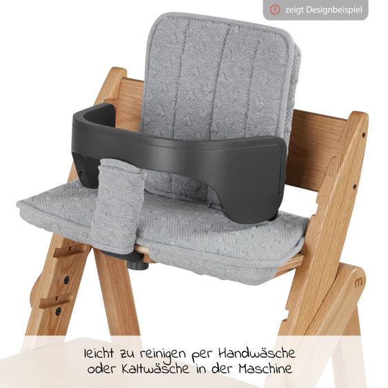 Moji Kissen Set (Bezüge für Schutzbügel, Rückenlehne und Sitz) für Yippy Hochstuhl - Heart