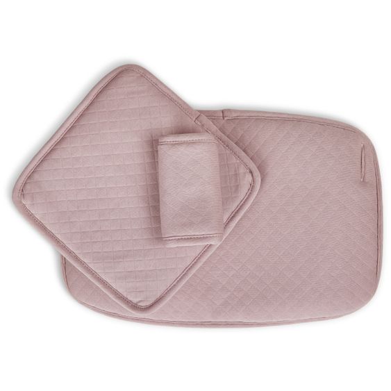 Moji Kissen Set (Bezüge für Schutzbügel, Rückenlehne und Sitz) für Yippy Hochstuhl - Rose Gold