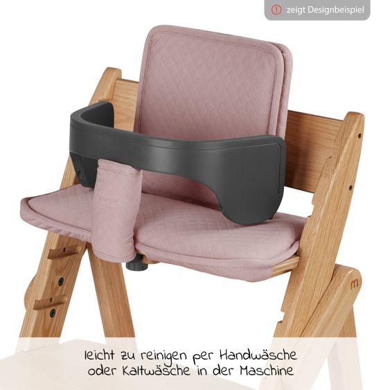 Moji Kissen Set (Bezüge für Schutzbügel, Rückenlehne und Sitz) für Yippy Hochstuhl - Rose Gold
