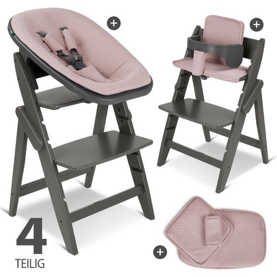 Moji Yippy Newborn Set (4 pcs.) high chair + newborn attachment + seat cushion + starter set - Cloud