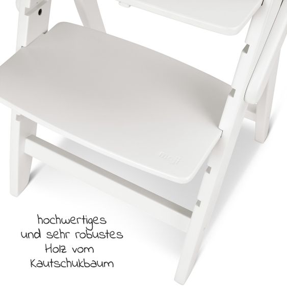 Moji Yippy Newborn Set (4 pcs.) high chair + newborn attachment + seat cushion + starter set - Snow