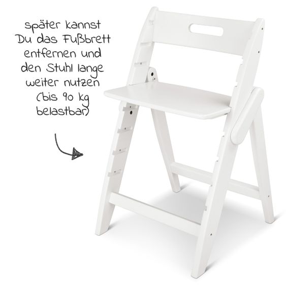 Moji Yippy Newborn Set (4 pcs.) high chair + newborn attachment + seat cushion + starter set - Snow