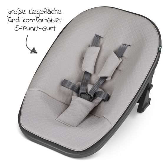 Moji Yippy Newborn Set (4 pcs.) high chair + newborn attachment + seat cushion + starter set - Snow